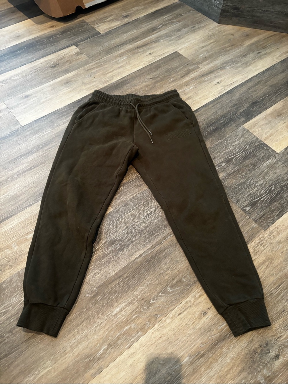 Puma Dark Olive Green Drawstring Joggers